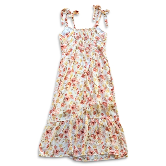 Abercrombie & Fitch Y2K Floral Midi | Corset Style Bust + Tie Straps |‎ Sz M - Picture 5 of 10